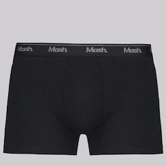 Cueca Boxer Preta Mash Cotton - 6 unidades - Adulto - Foto 2