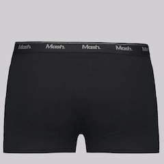 Cueca Boxer Preta Mash Cotton - 6 unidades - Adulto - Foto 3
