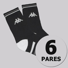 Meia Cano Médio  Kappa Comfort Unissex - 6 Pares - Foto 1