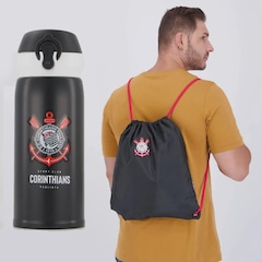 Kit Corinthians Mochila Saco e Garrafa Térmica - Foto 1