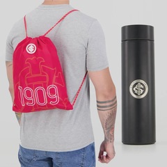 Kit Mochila Saquinho e Garrafa Térmica Display Internacional - Foto 1