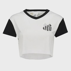 Camiseta Cropped Braziline Santos Movimentar Feminina - Foto 1