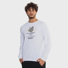 Camiseta Surf Center Manga Longa Santos Pra Cima Deles Masculina - Foto 1