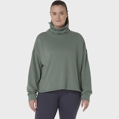 Blusão ASICS Nagino French Terry Gola Alta - Feminino - Foto 1
