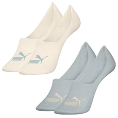 Kit 2 Pares de Meias Cano Curto Puma Invisível Feminina - Foto 1