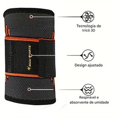 Munhequeira Elástica Gold Sports Pro de Compressão  Térmica Com Bandagem - Foto 2