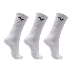 Meia Cano Médio Mizuno Prime Atoalhada Kit 3 Pares Unissex - Foto 1
