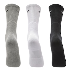 Meia Cano Médio Mizuno Prime Atoalhada Kit 3 Pares Unissex - Foto 3