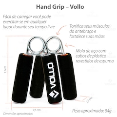 Kit Fortalecimento Vollo Barra Porta Ajustável + 2 Hand Grip - Foto 3