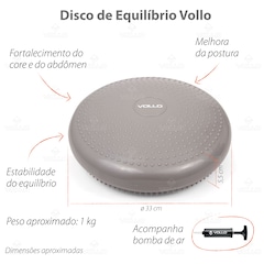 Kit Yoga Vollo Tapete Antiderrapante + Disco de Equilíbrio - Foto 2