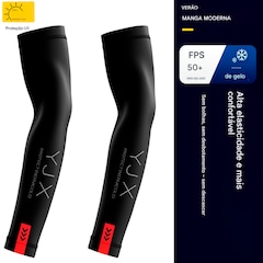 Manguito Longo Térmico e Compressão Gold Sports Adulto Dry YJX Proteção Solar Uv+50 - 2 pçs - Foto 2