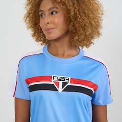 Camisa Do São Paulo Baby Look Desejo Braziline Feminino - Foto 2