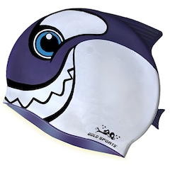 Touca de Natação Gold Sports Happy Shark Infantil - Foto 1