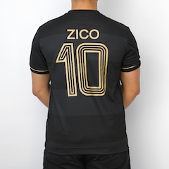 Camisa Do Flamengo Retrô Volta Zico Gold Braziline Masculino - Foto 6