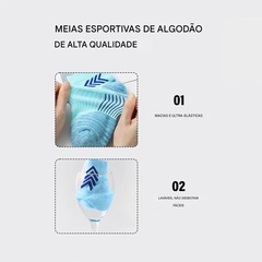 Meia Cano Médio Esportiva Gold Sports Maratona Profissional de Corrida - Foto 4