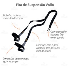 Kit Academia em Casa Vollo Roda + Fita + Suporte - Foto 3