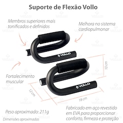 Kit Academia em Casa Vollo Roda + Fita + Suporte - Foto 5