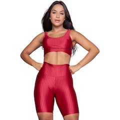 Conjunto Top e Bermuda New Zig 3D Vekyo Bojo Compressão Moda Fitness - Foto 2
