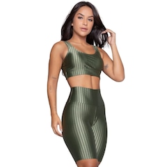 Conjunto Top e Bermuda New Zig 3D Vekyo Bojo Compressão Moda Fitness - Foto 2