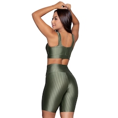 Conjunto Top e Bermuda New Zig 3D Vekyo Bojo Compressão Moda Fitness - Foto 3