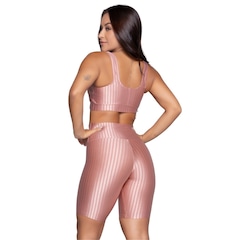 Conjunto Top e Bermuda New Zig 3D Vekyo Bojo Compressão Moda Fitness - Foto 3