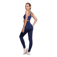 Conjunto Top Alça Fina e Calça Suplex Vekyo Moda Fitness Feminina - Foto 3