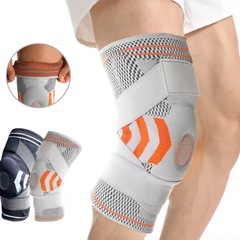 Joelheira Compressão TJK Estabilizador Esportivo Silicone Gel com Faixa Ajustável com Suporte - Foto 3