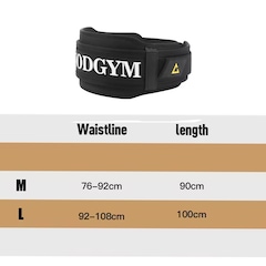 Cinturão Para Levantamento Agachamento de Peso Gold Sports Power Ajustável com Dupla Camada - Foto 2