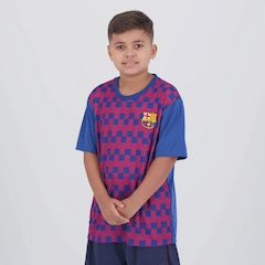 Camisa Barcelona Lewandowski 9 Dominant FutFanatics Infantil - Foto 4