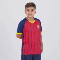 Camisa Barcelona Lewandowski 9 Culés FutFanatics Infantil - Foto 3