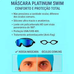 Mascara de Natação Gold Sports Platinum Swin 15.0 High Definition - Foto 5