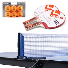 Kit Ping Pong Rede com Alicate + 6 Bolas + Raquete Impulse - Foto 1