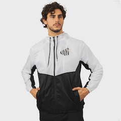 Jaqueta Corta Vento Surf Center Santos Escudo Masculina - Foto 2