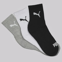 Kit Meia Puma Cano Médio 9 Pares Feminina - Foto 2