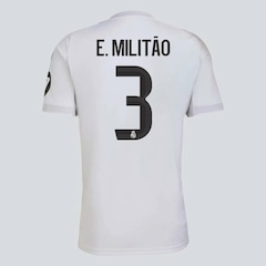 Camisa Real Madrid CF Home 25/26 3 E. Militão adidas Masculina - Foto 1