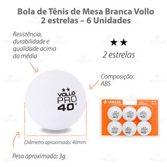 Kit Ping Pong Vollo 2 Raquetes Impulse + 6 Bolas Brancas + 6 Bolas Laranjas - Foto 8