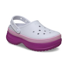 Sandália Feminina Crocs Stacked Clog Grapeberry - Foto 2