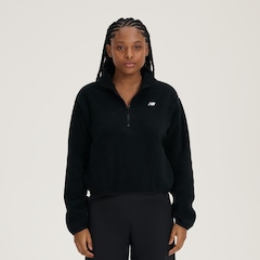 Blusão New Balance Fleece 1/2 Zíper Feminino - Foto 1