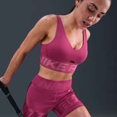 Top Nike Pro Indy Plunge Feminino - Foto 3