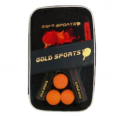Kit Tênis de Mesa Gold Sports Space 2 Raq 6 Estrelas e 3 Bolas 3 Estrelas com Capa - Foto 1