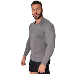 Blusa Térmica Proteção UV Poliamida Vekyo Frio Manga Longa Segunda Pele - Moda Fitness - Masculina - Foto 2