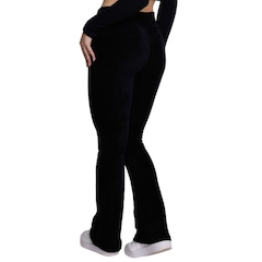 Calça Legging Flare Cotelê Vekyo Veludo Feminina - Foto 2
