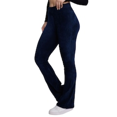 Calça Legging Flare Cotelê Vekyo Veludo Feminina - Foto 1