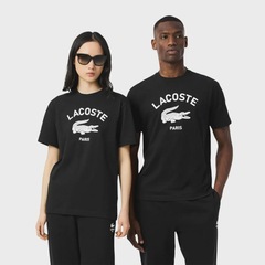 Camiseta Lacoste Estampa Assinada Noir Unissex - Foto 4
