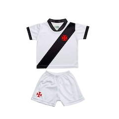 Kit Uniforme de Futebol Infantil Torcida Baby Vasco Sublimado - Foto 1