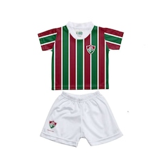 Kit Uniforme de Futebol Torcida Baby Fluminense Sublimado Infantil - Foto 1