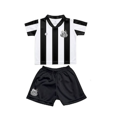 Kit Uniforme de Futebol Torcida Baby Santos Sublimado Infantil - Foto 1