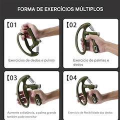 Hand Grip Gold Sports Phoenix Carga 10/120 kgs - Mola Aço Carbono Contador - Foto 4