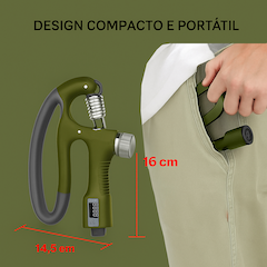 Hand Grip Gold Sports Phoenix Carga 10/120 kgs - Mola Aço Carbono Contador - Foto 5