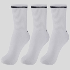 Kit Meia Lupo Sport Básica Cano Longo 3 Pares Unissex - Foto 1